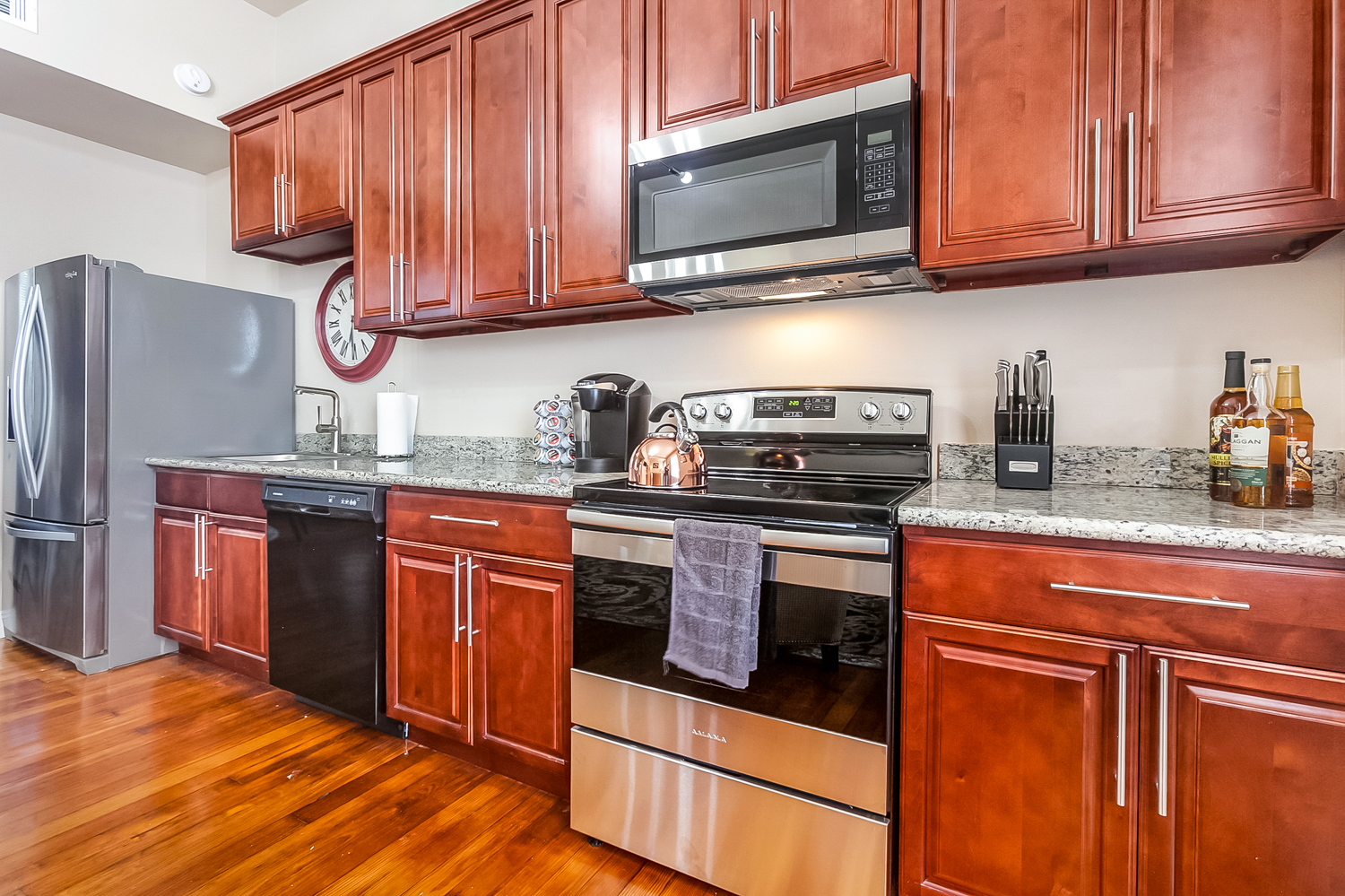 Kitchen with stainless appliances